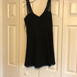 Black fit and flare dress